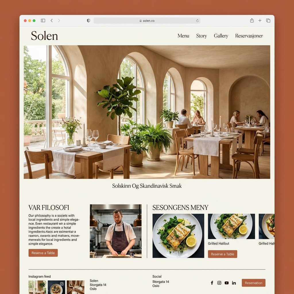 Solen Bistro Website Design